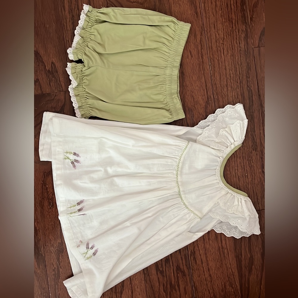 Lavender Well Dressed Wolf tunic set 4t EUC